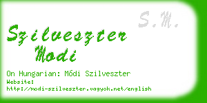szilveszter modi business card
