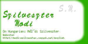 szilveszter modi business card